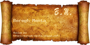 Beregh Menta névjegykártya